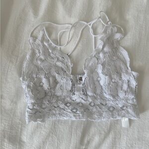 Free People Adella White Lace Bralette
